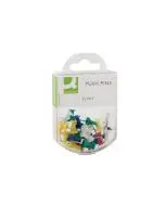 Q-CONNECT PUSH PINS ASSORTED (PACK OF 25)