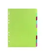 MULTICOLOURED A4 10 PART DIVIDER WX26082