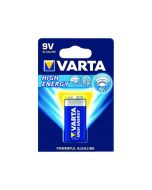 VARTA 9V HIGH ENERGY BATTERY ALKALINE (10 YEAR SHELF LIFE, IDEAL FOR SMOKE DETECTORS) 4922121411 (PACK OF 1)